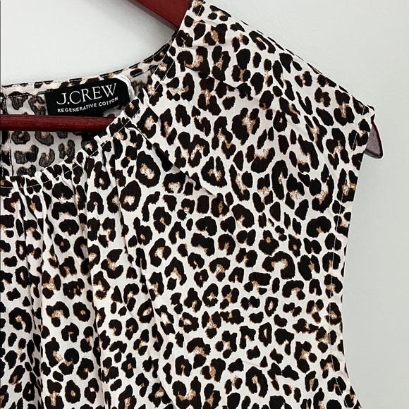 J. Crew Black and White Leopard Print Sleeveless Top Style# CI551 NWT Size XL - Picture 4 of 17